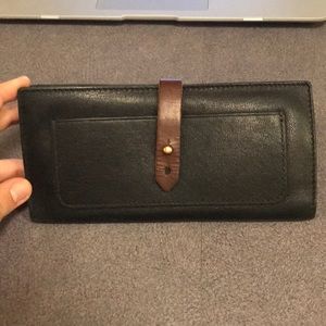 Madewell black leather wallet